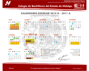 "CALENDARIO ESCOLAR 2011-A (COBAEH)"